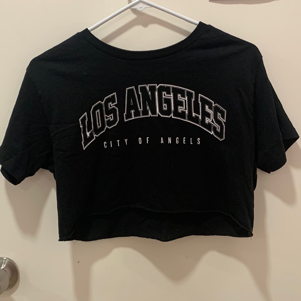 Black garage los angeles crop top